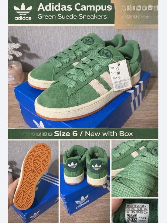 adidas Shoes - Adidas Campus 00s Green Suede Sneakers Men’s Size 6 Gum Sole Classic